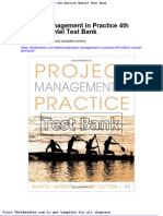 Project Management in Practice 4th Edition Mantel Test Bank