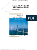 Project Management in Practice 5th Edition Meredith Solutions Manual