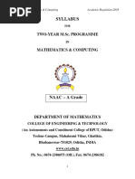 M.sc. Maths & Computing Syllabus AR 2018