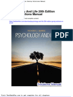 Psychology and Life 20th Edition Gerrig Solutions Manual