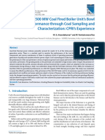 A Study On 500 MW Coal Fired Boiler Unit's Bowl Mill Performance Through Coal Sampling and Characterization: CPRI's Experience