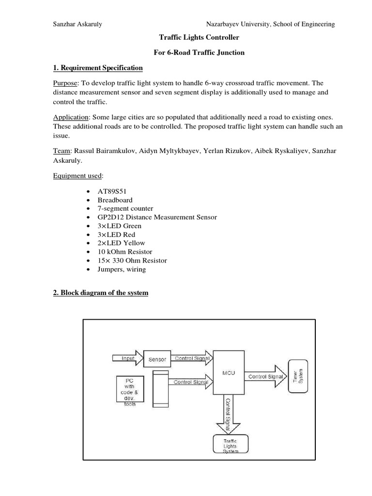 6-Road Traffic Light Control System | PDF | Traffic Light | Traffic