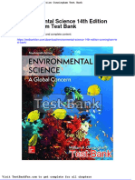 Environmental Science 14th Edition Cunningham Test Bank
