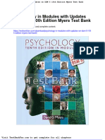Psychology in Modules With Updates on Dsm 5 10th Edition Myers Test Bank