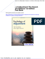 Psychology of Adjustment The Search For Meaningful Balance 1st Edition Moritsugu Test Bank