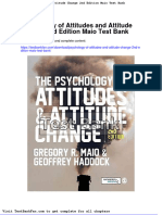 Psychology of Attitudes and Attitude Change 2nd Edition Maio Test Bank