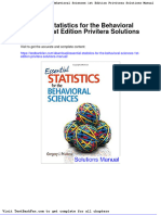 Essential Statistics For The Behavioral Sciences 1st Edition Privitera Solutions Manual