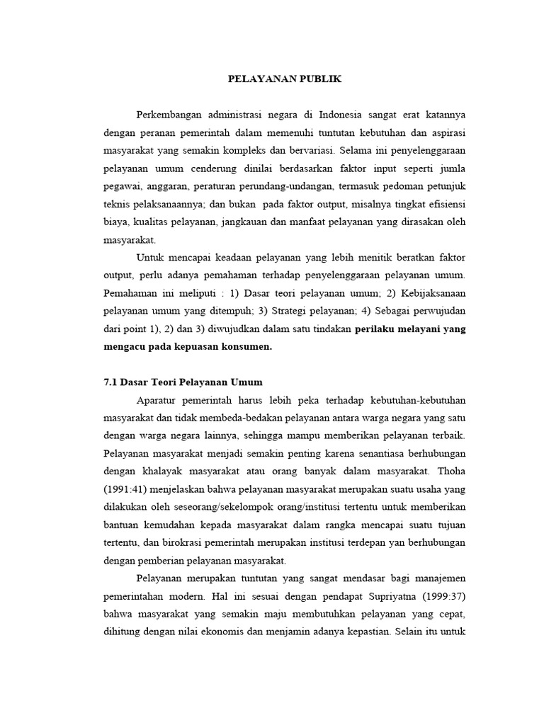 Pelayanan Publik Di Indonesia