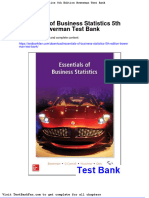 Essentials of Business Statistics 5th Edition Bowerman Test Bank