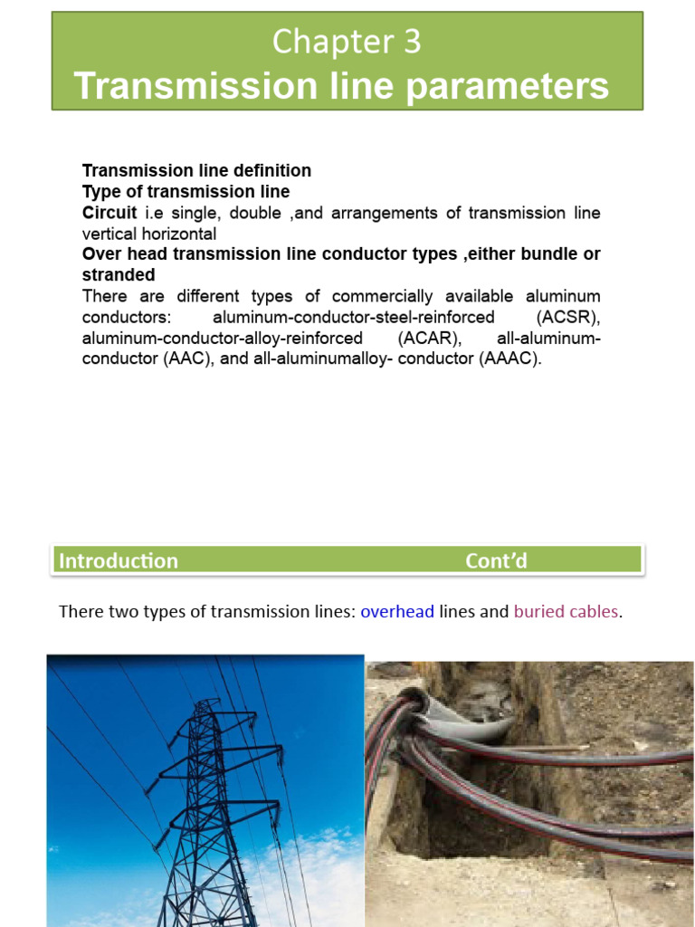 Transmission Line Parameters New | PDF | Inductance | Electric Power ...