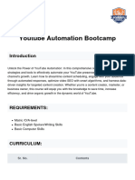 Youtube Automation Bootcamp Brochure