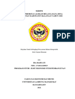 Analisis Prioritas Alokasi Belanja Dana Desa Muara Ninian Kabupaten Balangan Tahun 2020