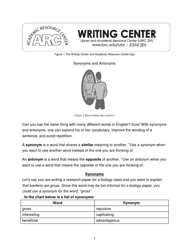 Synonyms and Antonyms Ada PDF Human Communication Lexicology