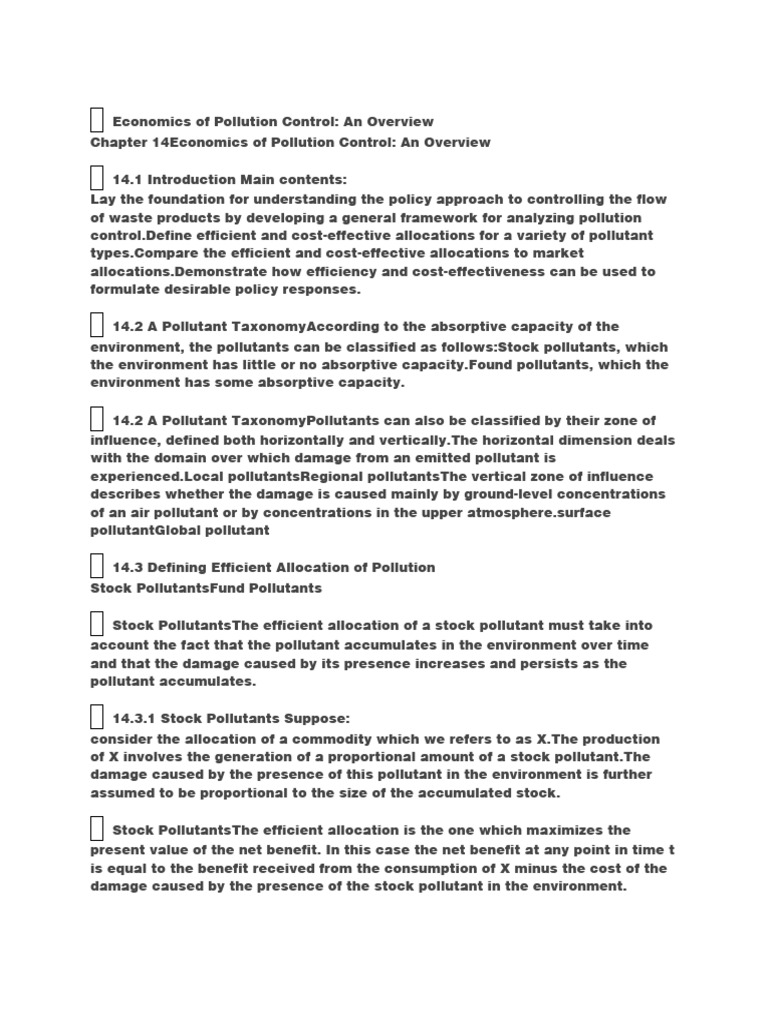 Eco Pollution Control | PDF