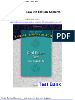 Real Estate Law 9th Edition Aalberts Test Bank