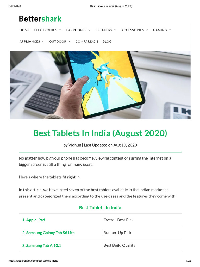 Best Tablets in India - August 2020 | PDF | Tablet Computer | Android ...