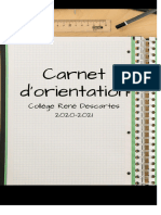 Carnet Orientation 4e