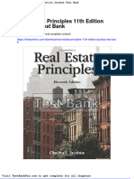 Real Estate Principles 11th Edition Jacobus Test Bank