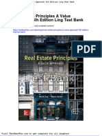 Real Estate Principles A Value Approach 5th Edition Ling Test Bank
