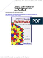 Reconceptualizing Mathematics For Elementary School Teachers 3rd Edition Sowder Test Bank