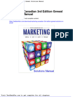Marketing Canadian 3rd Edition Grewal Solutions Manual