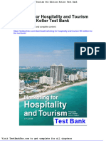 Marketing For Hospitality and Tourism 6th Edition Kotler Test Bank