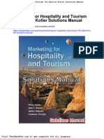 Marketing For Hospitality and Tourism 7th Edition Kotler Solutions Manual