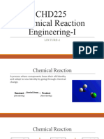 CHD225 Chemical Reaction Engineering-I: Lecture-2