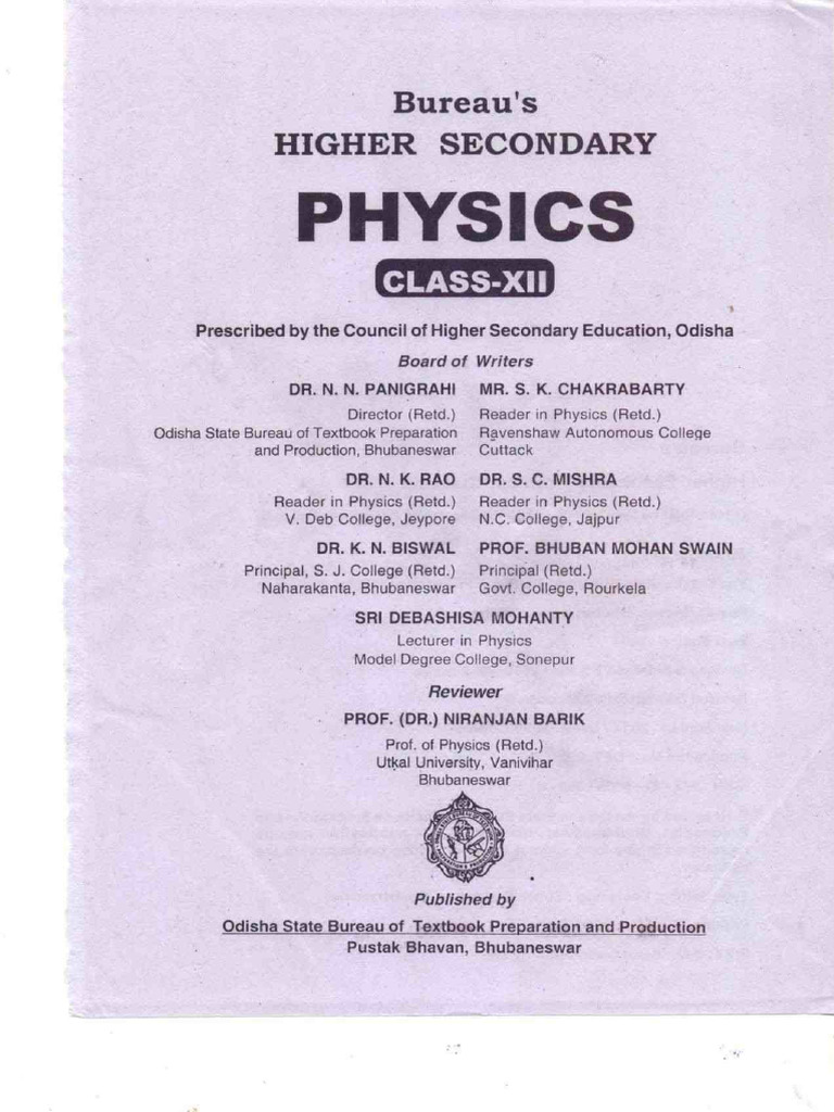 2nd Year Physics Part-1 Sc2 Physics1 | PDF