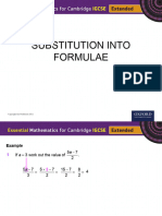 Substitution Into Formulae
