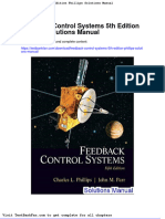 Feedback Control Systems 5th Edition Phillips Solutions Manual
