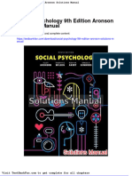 Social Psychology 9th Edition Aronson Solutions Manual