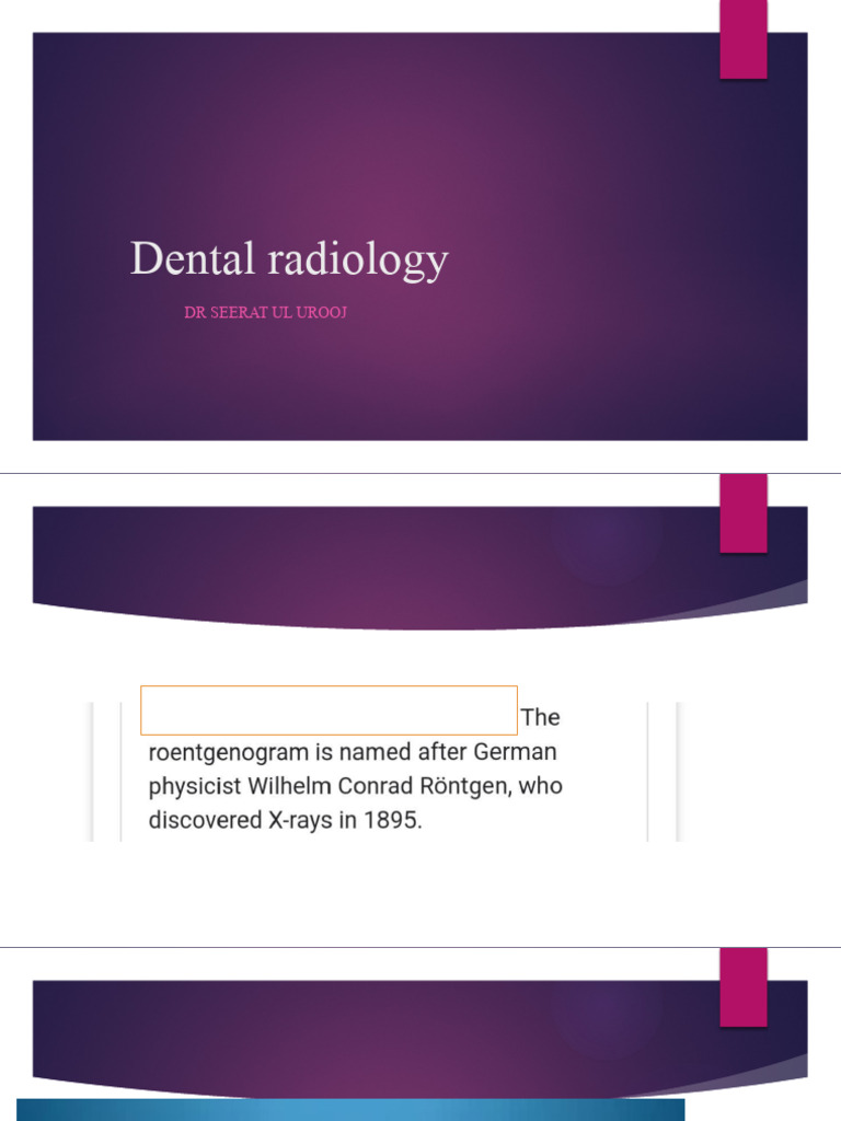 Dental Radiology PDF