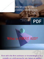 Basic Principles of First Aid J Dressing 0 Bandages 0 CNS
