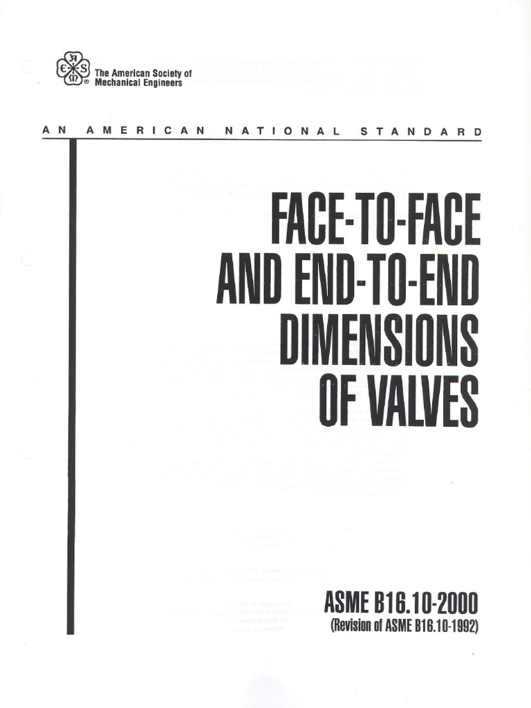 Asme b16 10 2000 pdf mechanical engineering