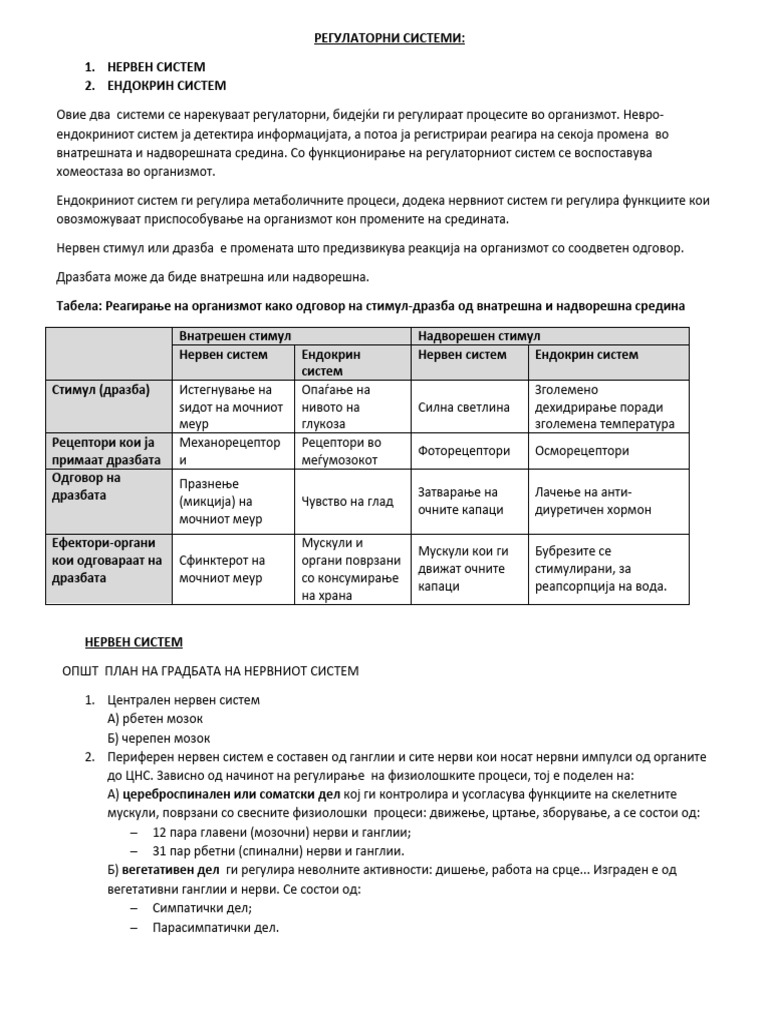 нервен систем | PDF