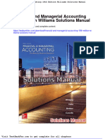 Financial and Managerial Accounting 18th Edition Williams Solutions Manual