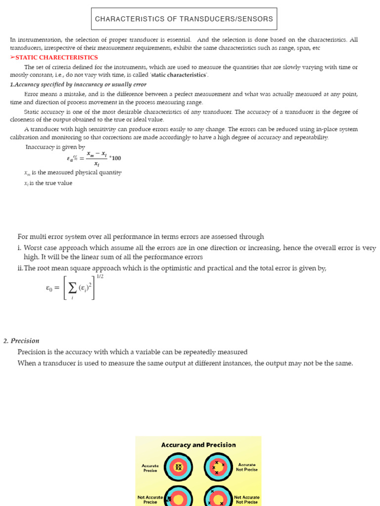 Transducer Selection Guide | PDF | Accuracy And Precision | Sensor