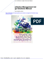 Financial Institution Management 3rd Edition Lange Solutions Manual