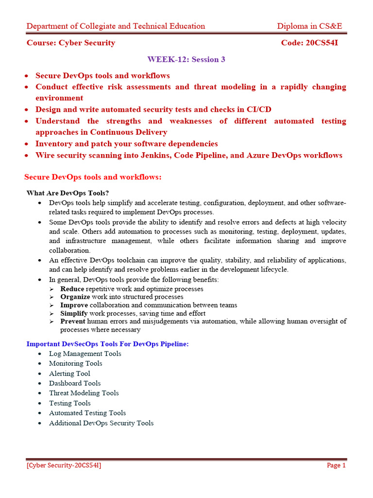 Week 12 Session 3 | PDF | Vulnerability (Computing) | Security