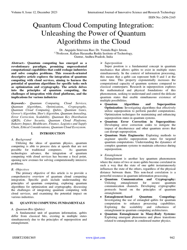 Quantum Cloud Computing Integration: Unleashing the Power of Quantum ...