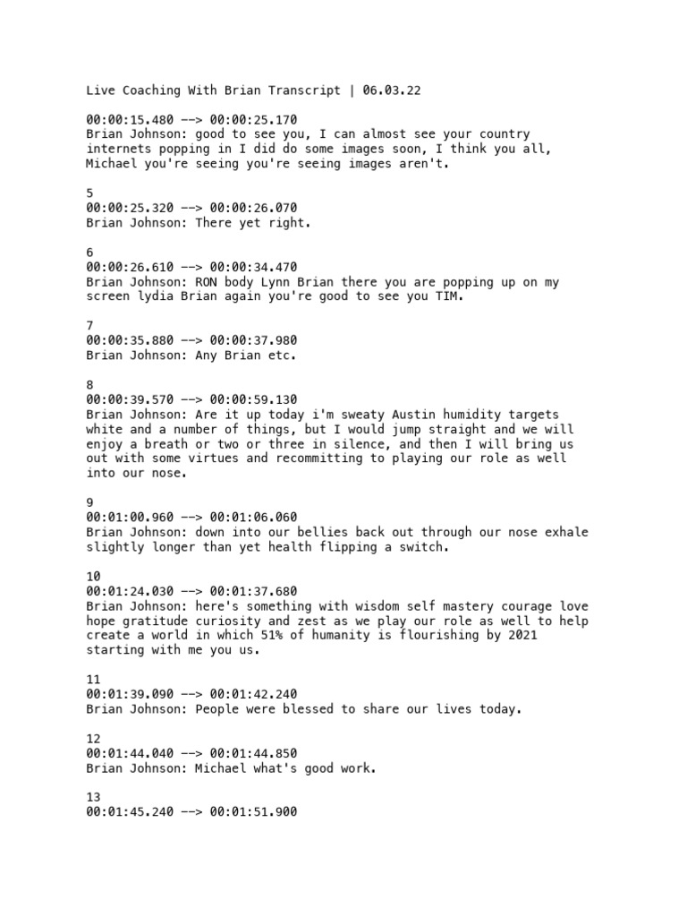 Brian Transcript 06-03-22 | PDF | Mobile App