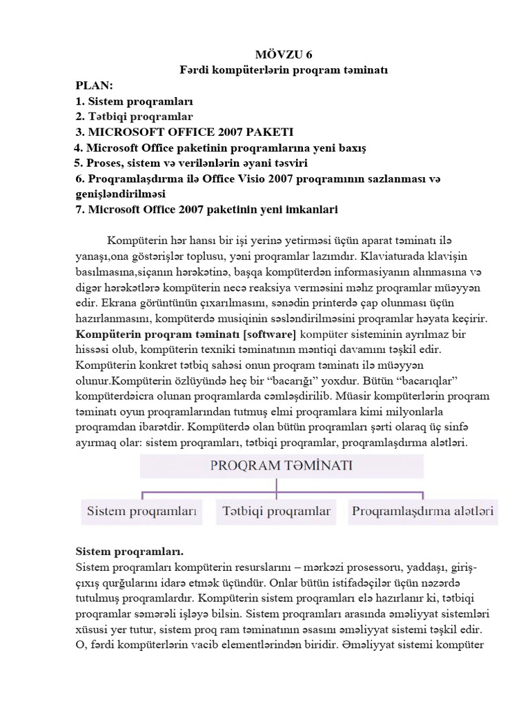 İnformatika VƏ İKT MÖVZU 6 | PDF