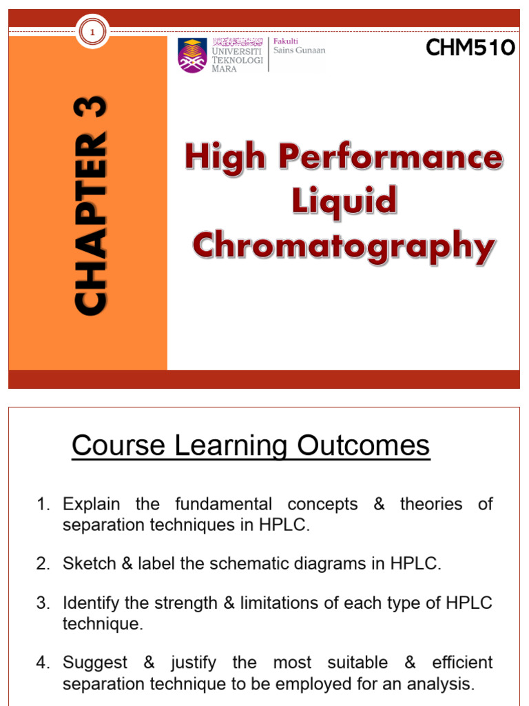 Chapter 3 - High Performance Liquid Chromatography | PDF