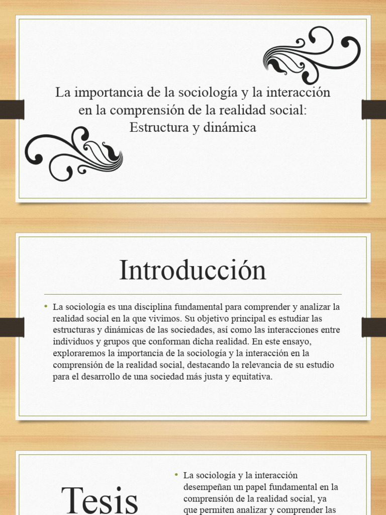 La Importancia de La Sociología y La Interacción | PDF | Sociología ...