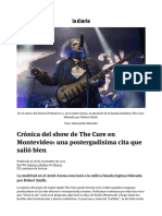 Crónica Del Show de The Cure en Montevideo - Una Postergadísima Cita Que Salió Bien - La Diaria - Uruguay
