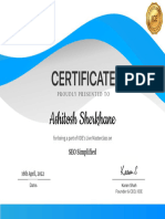 SEO Simplified MasterClass Certificate - IIDE