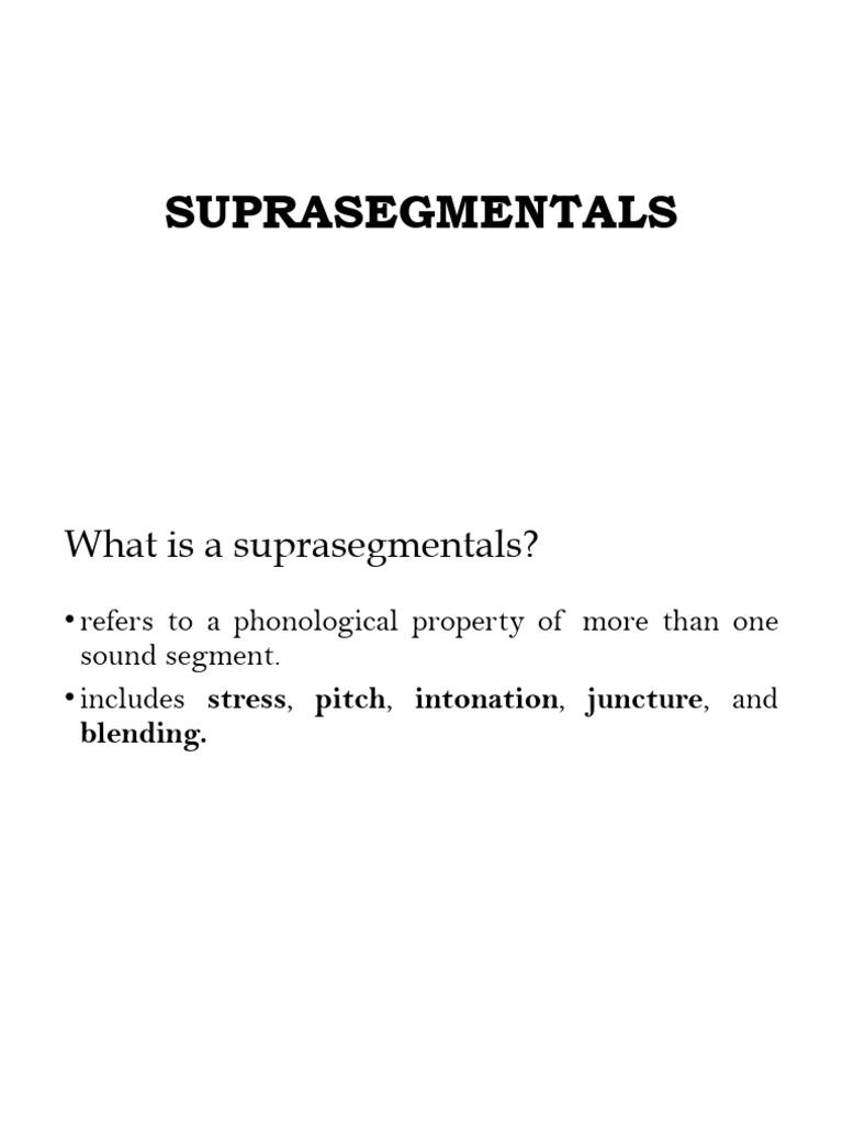 Understanding Suprasegmental Stress | PDF | Stress (Linguistics) | Phrase