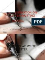 A Presentation On Letter Writting: Click To Edit Master Subtitle Style