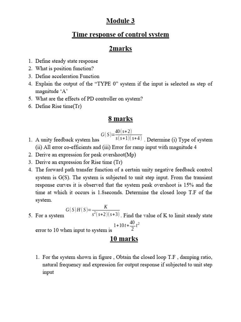 Module 3 CS PDF Feedback Control Engineering